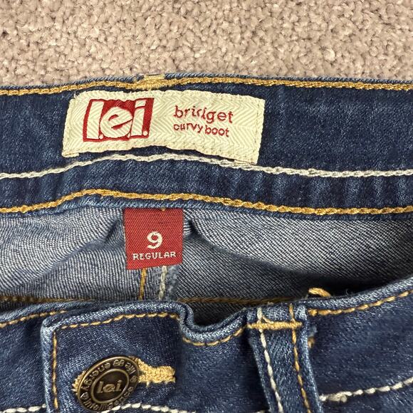 Lei Bridget Curvy Bootcut Jeans Size 9 Western Cowgirl Boho Dark Wash - Picture 4 of 5